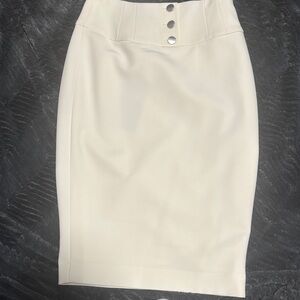 The Limited Scandal High Waist Cream Skirt